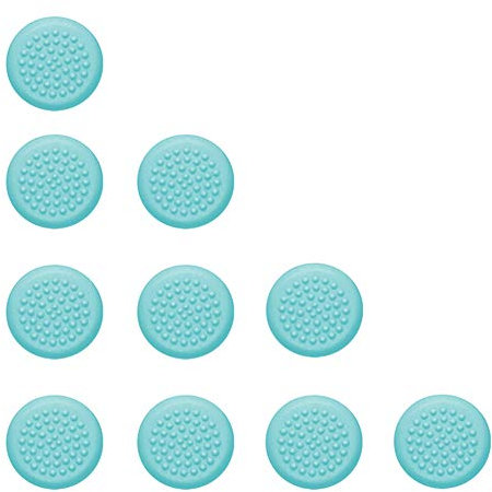 JXE 10 Pcs Touch Controller Thumbstick Caps Silicone VR Rocker Cap Anti-Skid Joystick Thumb Grip Protect Cover Protection Cap for Oculus Quest 1 2 Rift S-Blue