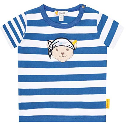 Steiff Baby - Jungen T-shirt Kurzarm T Shirt, Bright Cobalt, 56 EU