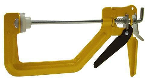 Horison Industries 10Ppcs One-Handed 150mm Speed Clamp - Suitable for One-Handed Operation - for Clamping Work Pieces in Home, Workshop or in Industry - Comes w/ Plastic Pad for Protecting Work Piece