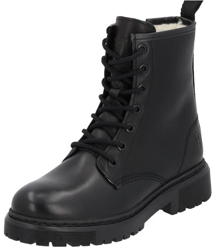 Palado Stiefeletten Damen Montecristo - elegante Boots Made in Portugal - warm gefütterte Stiefel - modische Winterstiefel Schwarz Glanz UK7 - EU40