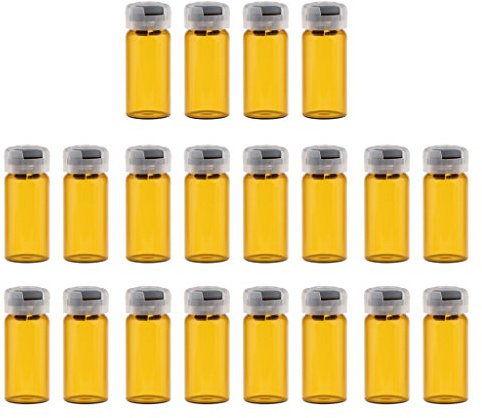 Lot de 20 fioles vides stériles en verre pour sérum liquide 10 ml