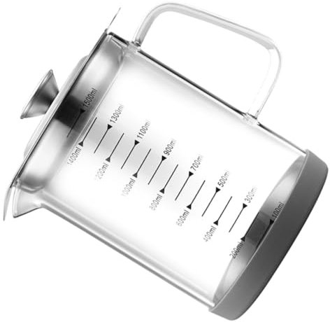 PRETYZOOM Ölkanne Glas 1,5l Mit Ölfiltersieb Praktischer Ölbehälter Küchenbedarf Fettreduzierend Multifunktional