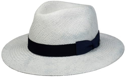 Stetson Dolano Traveller Panamahatt Damer/Herrar - Made in Ecuador solhatt Panamastråhatt sommarhatt Sommar Vår-sommar - XL (60-61 cm) ljusblå
