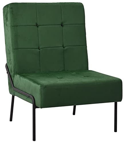 LAPOOH Relaxstol 65 x 79 x 87 cm mörkgrön sammet, biosfåtölj, öronfåtölj, hemmabio, soffa, sovfåtölj, relaxfåtölj, TV-möbler, seniorfåtölj
