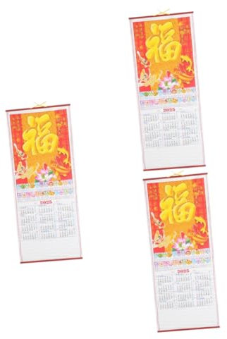 STOBOK 3 Stück „Jahr Der Schlange“ Hängekalender Klar Bedruckter Wandkalender Hängender Monatskalender Feiertags Hängekalender Hängender Wandkalender Zarter Monatskalender