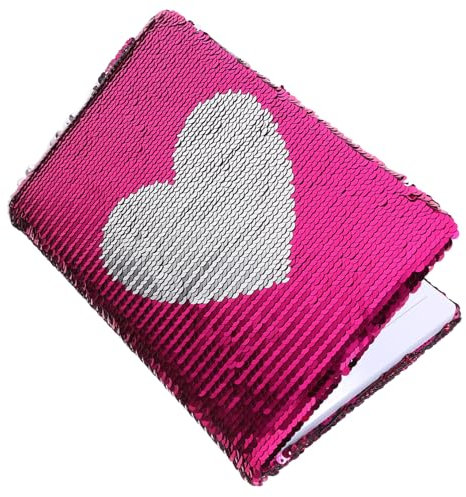 STOBOK Glitzerndes Notizbuch Mit Sequin-hülle Dekoratives Tagebuch Für Erwachsene Praktisches Notizheft Für Kreative Ideen Und Gedanken Für Schule Und Freizeit