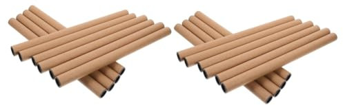 VILLCASE 20 Stk Versandrohr Röhren Kartenröhre Plakatröhre Braune Papierröhre Versandhülsen Aus Kraftpapier Versandhülsen Aus Pappe Durchsichtiges Aufbewahrungsröhrchen Bastelset Khaki Abs