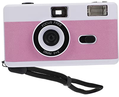 HOMSFOU Wiederverwendbare Analoge 35-mm Filmkamera mit Eingebautem Blitz Abs Gehäuse ohne Batterie für Retro Aufnahmen