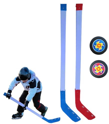 Bâtons de hockey sur glace pour enfants - Ensemble de hockey de rue pour jeunes, équipement d'entraînement au hockey pour jeunes, kit d'initiation au hockey parfait, cadeaux d'anniversaire pour