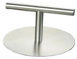 Küchenwerkzeug, Edelstahl, runde Tortilla-Presse mit Griff, für Haushalt, Handdruck, Kuchen, Kruste, Kekse, Gebäck (XL 24 x 9 cm)