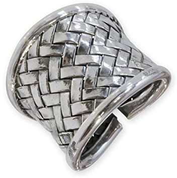 Fly Style Breiter Damen Ring aus 925 Sterling Silber - Geflochten Antik Vintage Design - Exklusive Ringe - Frauen Schmuck