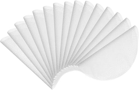 sourcing map 15pcs Silicone Steamer Liners, 10.2 Bamboo Steamer Liner Non-Stick Silicone Air Fryer Steamer Liners for Buns Dumplings Pastry Baking White