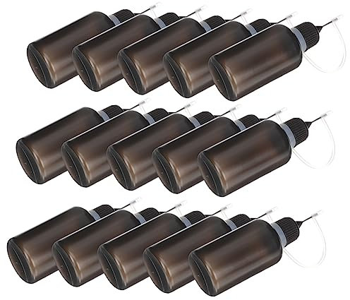 OSALADI 20pcs Plastic Squeeze Bottle Steel Nozzle for Engine Oil Machine Oil Glue Squeeze Bottle for Home Workshop Use