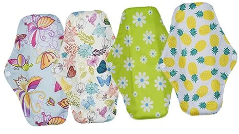 Serviettes Hygiéniques Lavables Réutilisables 4pcs en Polaire pour Femmes
