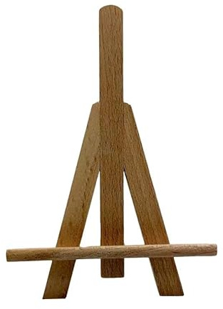 Wooden World – Mini Cavalletto in Legno 15 cm – Supporto per Piccole Foto, Segnaposto, Decorazioni - Supporto Rinforzato - Per Matrimoni, Fai-da-te, Presentazioni, Esposizioni e Artigianato