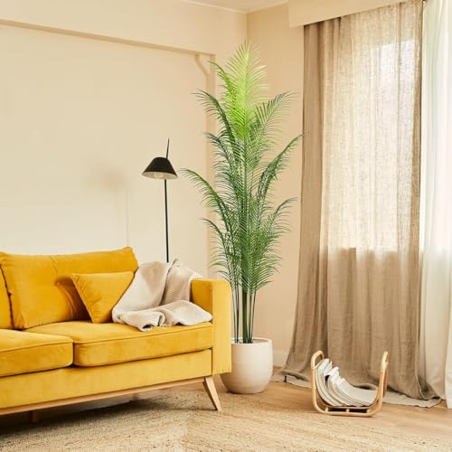 BLAINE | Konstgjord palm 200cm | Dekorativa konstväxter | Stor konstväxt | Konstväxter för inom- och utomhusbruk | Realistisk dekorativ konstväxt för hemmet