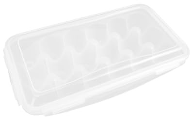 EPIGEIST Contenitore Per Uova Coperchio in Plastica Resistente Design Multi-scanalatura Trasparente Impilabile Per Frigorifero Da Cucina e Congelatore
