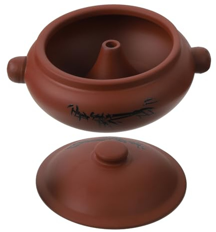 NUOBESTY Casserole Céramique pour Mijoté Pot Vapeur Cuisson Homogène et Conservation Chaleur Ustensile Sain et Facile à Nettoyer pour Cuisine Familiale