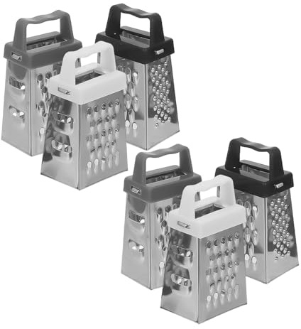 SOIMISS Rallador Manual de Acero Inoxidable de 4 Caras Mini Rallador de Queso Pequeño 6 Piezas 2 2 2 para Verduras Ajo y Jengibre Portátil y Multifuncional para Cocina y Viaje