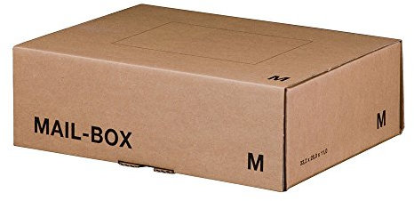 Versandkarton MAIL-Box M, 331x241x104 mm, braun, 20 Stück