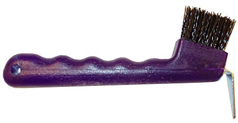 Plastic Hoof Pick Brush Combo Purple