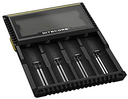Nitecore D4EU - Universalladegerät für Li-Ion, NiMH, NiCd und LiFePO4 Akkus, mit LCD Display