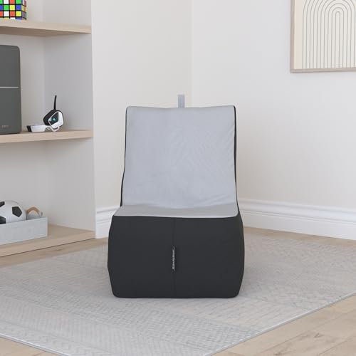 BuBiBag Sitzsack für Kinder und Erwachsene, Gaming Sitzsäcke mit Füllung für das Kinderzimmer, Zockersessel für groß und klein | XXL ChillBag, Grau