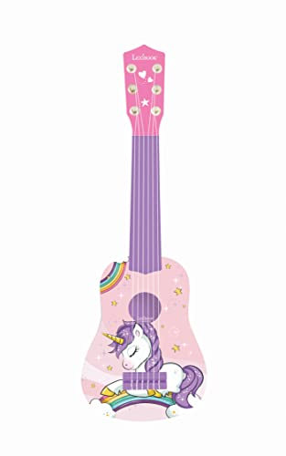 Lexibook, Einhorn, Meine erste Gitarre für Kinder, 6 Nylonsaiten, 21“ lang, inkl. Anleitung, rosa, K200UNI