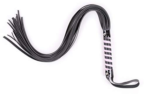Yangver Schwarz Flogger Peitsche Leder Lang 70 CM,Spanking Flirten Whip SM Bondage Cosplay Sexspielzeug Erotische Peitsche Kostüm Zubehör für Erwachsene (Pink)