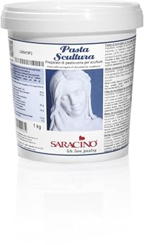 Saracino Skulpturpaste – Modellierschokolade-Ersatz Für Dekorationen 1 Kg Made In Italy