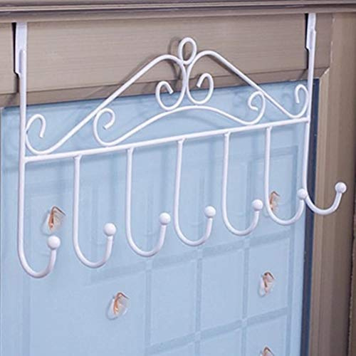Weiqiao® Türhaken zum Aufhängen, Eisen, Handtuchhalter, Wand-Werkzeug, Zimmer-Dekoration, Vintage, für Mantel, Tasche, Schlüssel, Hut, weiß