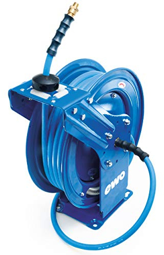 Enrouleur de tuyau BluBird pour air et eau Longueur du tuyau 15 m Boîtier Raccord de sortie métallique DN 7,2 EWO