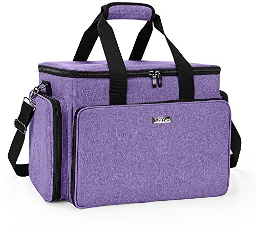 BAFASO Kosmetiktasche Groß, Kosmetik Organizer für Make Up Set | Kosmetik Organizer Tasche für Reise, Make-up Tasche für Damen, Mädchen, Maskenbildner, OHNE ZUBEHÖR, Lila