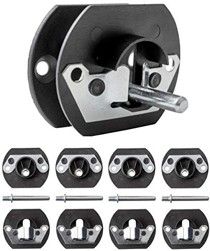 Juego de 4 conectores para sofá modulares con enchufe de metal, 70 mm, color negro
