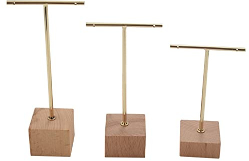 Bzocio 3 Pezzi Moda T-Bar Espositore per Gioielli Espositore per Orecchini, Orecchini Appesi per Organizer
