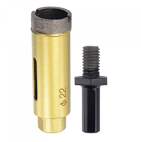 sourcing map Sintered Diamond Core Drill Bits 22mm Hole Saws with M10 Arbor Adapter for Masonry Porcelain Tile Marble Concrete Stone Brick