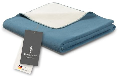 biederlack® weiche Wohndecke Cotton Doubleface, Sofadecke in 150x200 cm | Made in Germany, Kuscheldecke aus Baumwoll-Mischgewebe, Wendedecke, warme Couchdecke, OEKO-TEX Made in Green