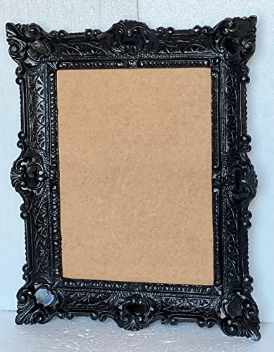 Artissimo Cornice portafoto barocca nera senza vetro, 56 x 46 cm, antica, 30 x 40 cm, 3049