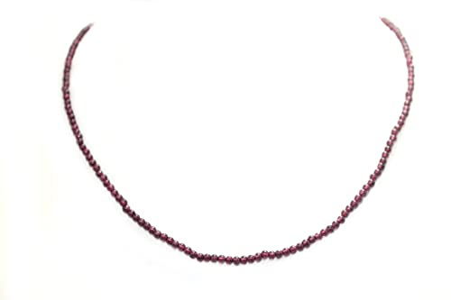 Rajasthan Gems Collana Strand String Womens gioielli in rilievo granato naturale gemma pietra perline B103