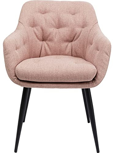 Kare Design Armlehnstuhl Elaine, Rosa, Esszimmerstuhl, mit Armlehnen, 80x57x57cm (H/B/T)