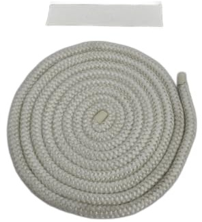 The Stove Wizard Stove Rope 12mm x 4m White | Glass fibre cord, High-temperature resistant, For stove door seals