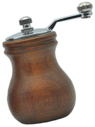 Mikinona Wooden Manual Pepper Mill Hand Crank Pepper Grinder for Salt and Refillable Spice Grinding Tool with Ergonomic Handle Easy to Assemble Clean and Refill for Kitchen Use