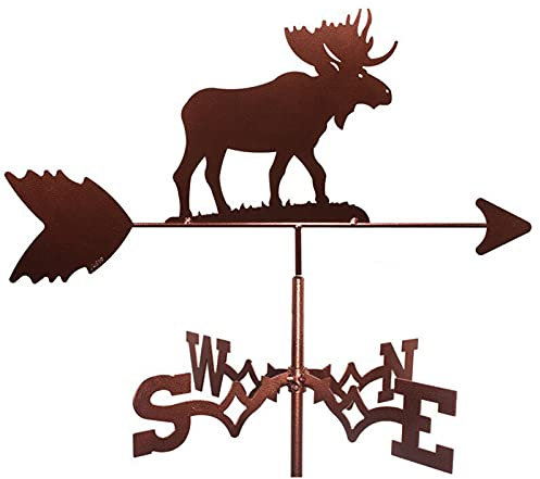 ROLTIN Girouette en métal avec Ornement Animal, indicateur de Direction du Vent, Support en métal extérieur, girouette de Ferme, Outils de Mesure du Vent de Cour