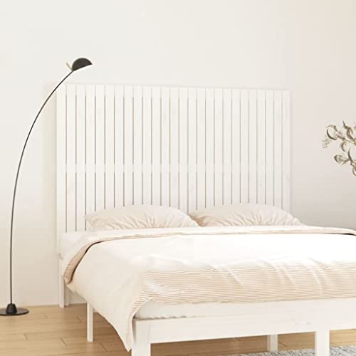 CKioict Betthaupt Wandkissen Bett Bettkopfteil Schlafzimmer Wand-Kopfteil WeiÃŸ 166x3x110 cm Massivholz KieferGeeignet für Schlafzimmer, Gästezimmer, Schlafsaal