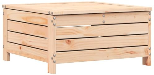vidaXL Gartenhocker, Sitzhocker mit Kissen, Garten Beistelltisch Couchtisch mit Stauraum, Modulare Fußhocker Hocker Latten-Design, Massivholz Kiefer