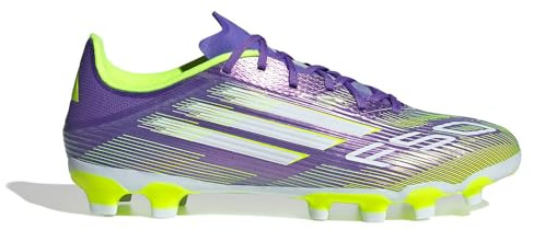 adidas Unisex - Vuxen F50 LEAGUE Multi Ground Football Boots, purple rush/ftwr white/lucid lemon, 42 2/3 EU