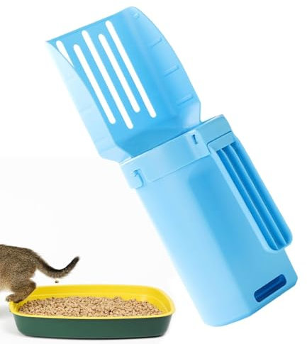 Abfallbehälter mit Schaufel für Katzen, Katzensieb, Auffangbehälter für Kätzchen, All Embracing Deep Scoop, abnehmbare Müllbox, für Katzen