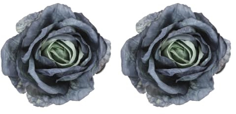PATIKIL Rose Flower Fermacurtain, 2 PCS Fermacurtain Artificiali Floreali, Moderni Fermacurtain A Clip, Accessori Decorativi per Tende per Casa, Camera, Ufficio, Blu