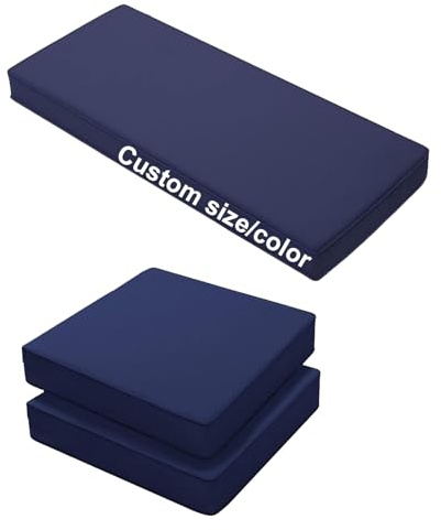 WLXFF Bankauflage Nach Maß, Waschbare Abnehmbarer Bankauflage, Waschbar Abnehmbarem rutschfeste Bankkissen, Bankpolster FüR Outdoor, Gartenbank, Terrasse, Fensterbank,10CM