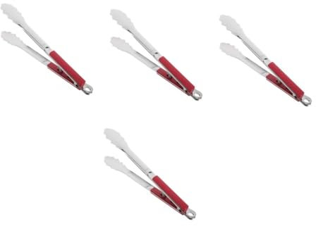 UKCOCO 4 Alfombrillas De Portero Ganchos Para Exteriores Pinzas De Cocina Parrilla Parrilla Parrilla Parrilla Soporte Para Servir Con Asa Cepillo Para Parrilla Pinzas